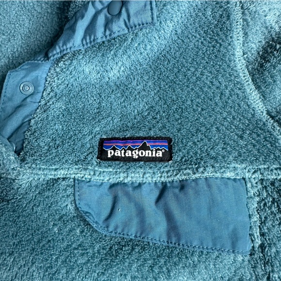 Patagonia Re-Tool Snap-T Polartec Fleece Pullover XS Teal Abalone blue 1/4 warm - Picture 5 of 9